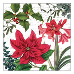 Christmas plants white karácsonyi szalvéta 33x33cm 20 db-os