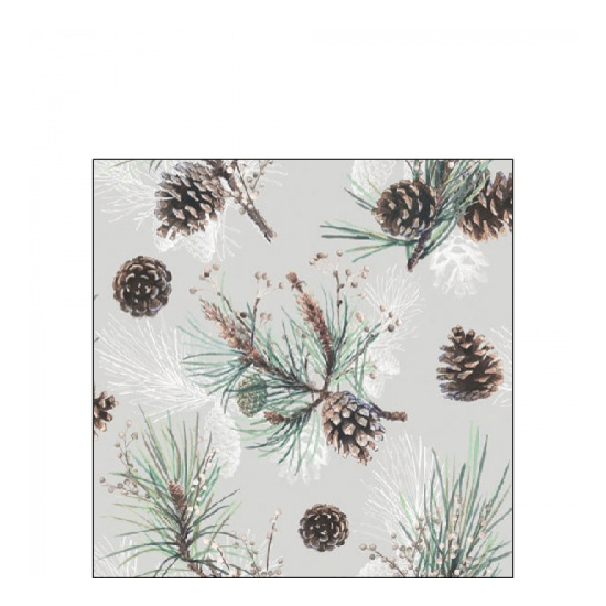 Pine Cone All Over karácsonyi szalvéta 25x25cm 20 db-os