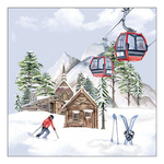 Ski hut karácsonyi szalvéta 33x33cm 20 db-os
