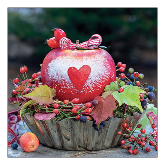 Snow dusted apple karácsonyi szalvéta 33x33cm 20 db-os