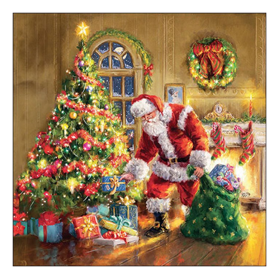 Gifts under Christmas tree karácsonyi szalvéta 33x33cm 20 db-os