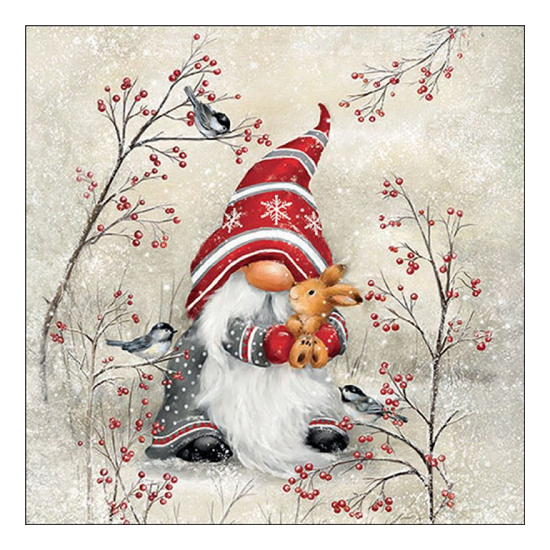 Dwarf hug karácsonyi szalvéta 33x33cm 20 db-os