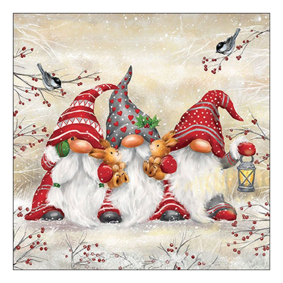 Three dwarfs karácsonyi szalvéta 33x33cm 20 db-os