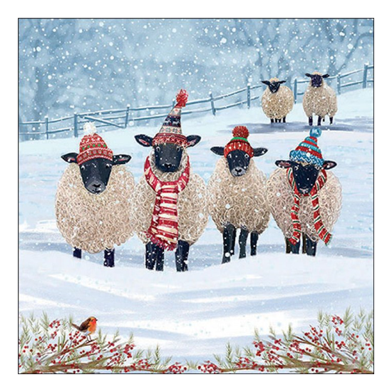 Warm winter woolies karácsonyi szalvéta 33x33cm 20 db-os