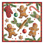 Gingerbread cookies karácsonyi szalvéta 33x33cm 20 db-os