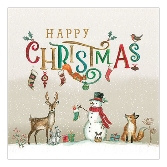 Happy Christmas karácsonyi szalvéta 33x33cm 20 db-os