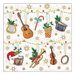 Christmas instruments karácsonyi szalvéta 33x33cm 20 db-os