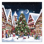 Christmas market karácsonyi szalvéta 33x33cm 20 db-os