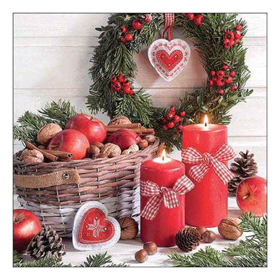 Harvest in basket karácsonyi szalvéta 33x33cm 20 db-os