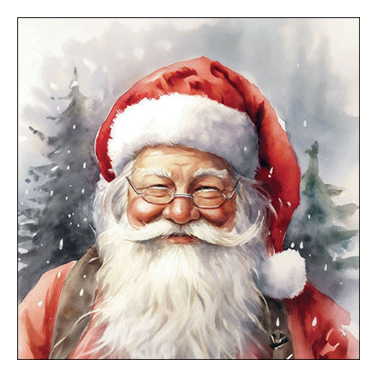 Happy Santa karácsonyi szalvéta 33x33cm 20 db-os