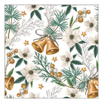 Helleborus and bells karácsonyi szalvéta 33x33cm 20 db-os