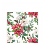 Christmas florals karácsonyi szalvéta 25x25cm 20 db-os