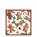 Gingerbread cookies karácsonyi szalvéta 25x25cm 20 db-os
