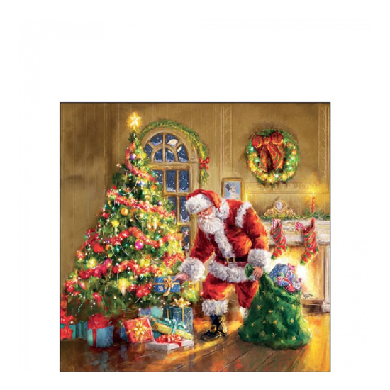 Gifts under Christmas tree karácsonyi szalvéta 25x25cm 20 db-os