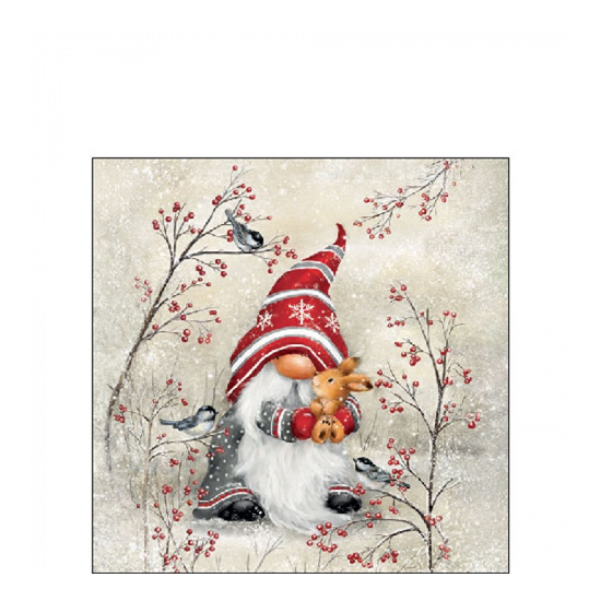 Dwarf hug karácsonyi szalvéta 25x25cm 20 db-os