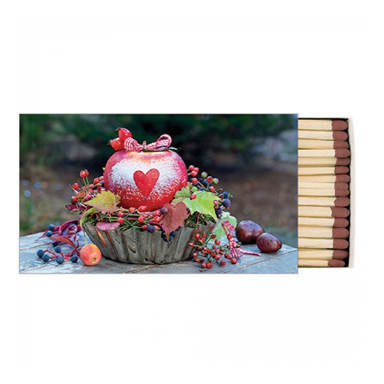 Snow dusted apple white gyufa karácsonyi dobozban