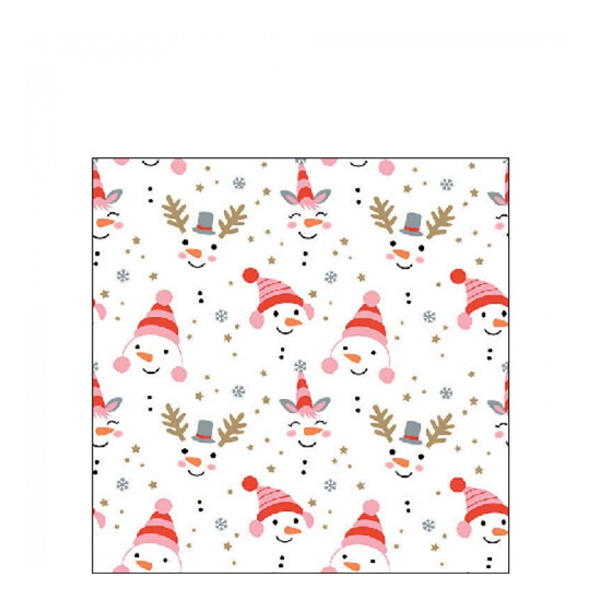 Funny snowmen karácsonyi szalvéta 25x25cm 20 db-os