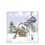 Ski hut karácsonyi szalvéta 25x25cm 20 db-os