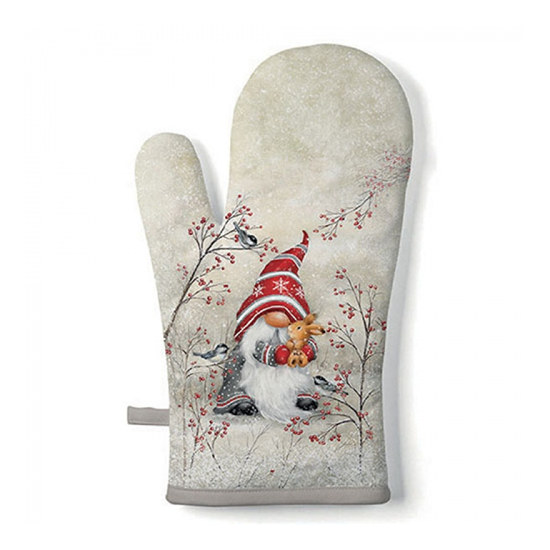 Karácsonyi manós pamut edényfogó kesztyű Dwarf hug