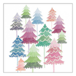 Watercolour trees karácsonyi szalvéta 33x33cm 20 db-os
