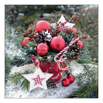 Christmas baubles in strainer karácsonyi szalvéta 33x33cm 20 db-os