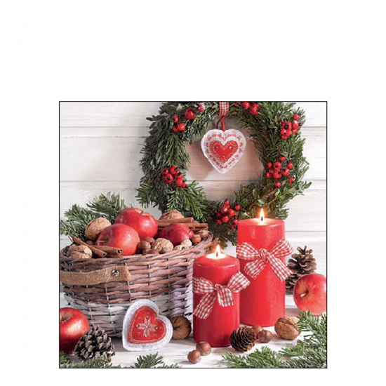 Harvest in basket karácsonyi szalvéta 25x25cm 20 db-os