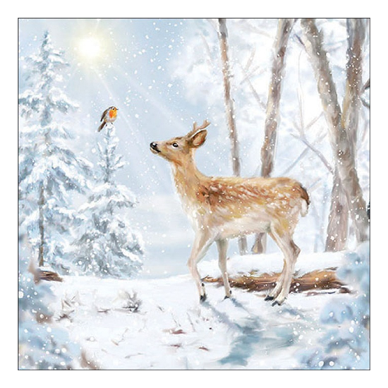 Meeting in winterworld karácsonyi szalvéta 33x33cm 20 db-os