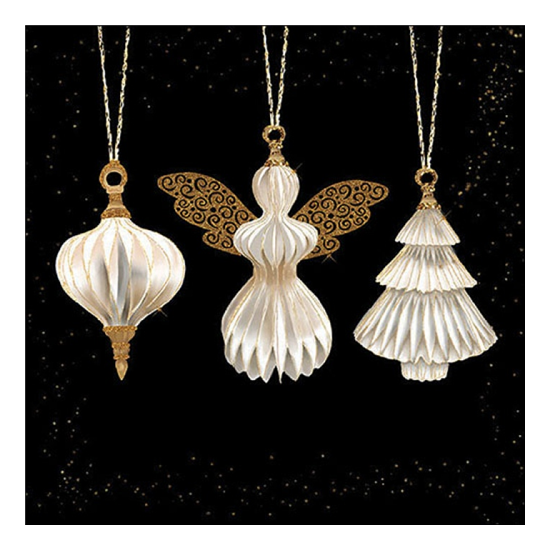 Paper ornaments back karácsonyi szalvéta 33x33cm 20 db-os