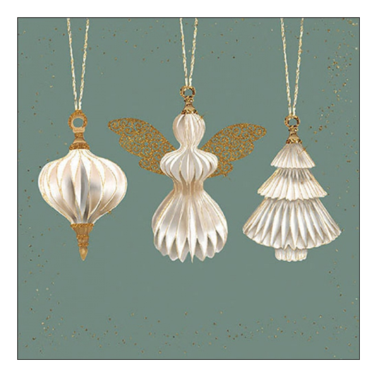 Paper ornaments sage karácsonyi szalvéta 33x33cm 20 db-os