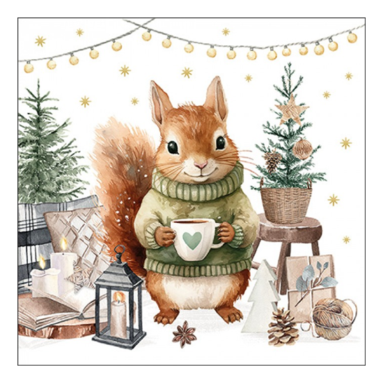 Wooly karácsonyi szalvéta 33x33cm 20 db-os