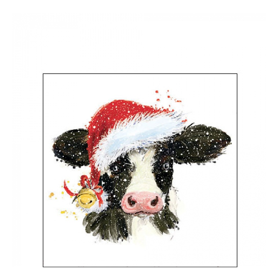 Christmas cow bell karácsonyi szalvéta 25x25cm 20 db-os