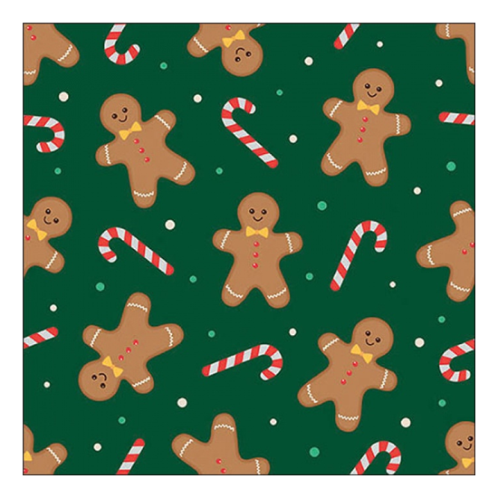Cookie and candy cane karácsonyi szalvéta 33x33cm 20 db-os