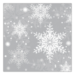 Snowflakes silver karácsonyi szalvéta 33x33cm 20 db-os