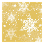 Snowflakes gold karácsonyi szalvéta 33x33cm 20 db-os