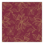 Poinsettia outline bordeaux karácsonyi szalvéta 33x33cm 20 db-os