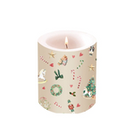 Heritage Christmas beige átvilágítós karácsonyi gyertya 9x7,5 cm