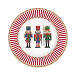 Karácsonyi porcelán desszertes tányér diótörő Nutcrackers