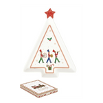 Polar Express karácsonyi porcelán fenyőfa alakú kínáló tálca