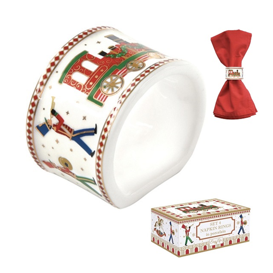 Polar Express karácsonyi porcelán szalvétagyűrű 4 db szett