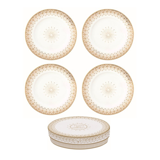 Festive karácsonyi porcelán desszertes tányér 4 db szett