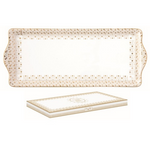 Festive karácsonyi porcelán kínáló tálca díszdobozban