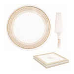 Festive karácsonyi porcelán tortatál lapáttal