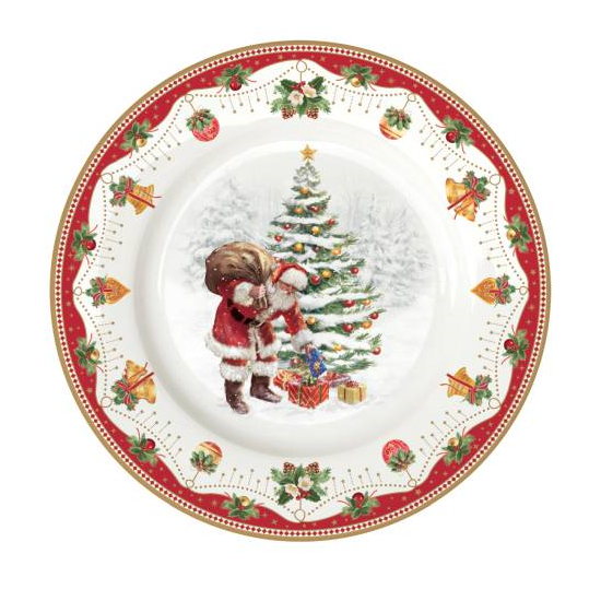 Karácsonyi porcelán desszertes tányér Nostalgic Christmas Time
