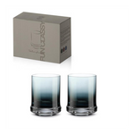 Pohár színes kék üvegből díszdobozban 2 db