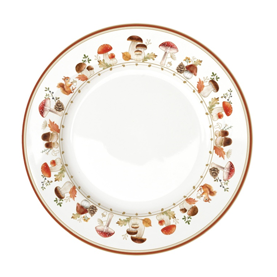 Őszi mintás porcelán lapostányér 26,5 cm Autumn Breeze