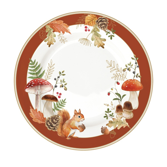 Őszi mintás porcelán desszertes tányér 19 cm Autumn Breeze