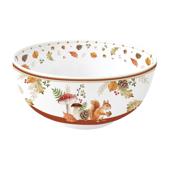 Őszi mintás porcelán nagy tál 23 cm Autumn Breeze