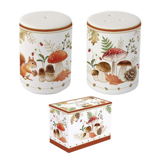 Őszi mintás porcelán só-borsszóró szett 7 cm Autumn Breeze