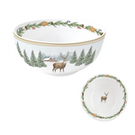 Karácsonyi porcelán szarvas mintás tál 15 cm White Forest