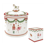 Karácsonyi porcelán keksztároló díszdobozban Magie de Noel